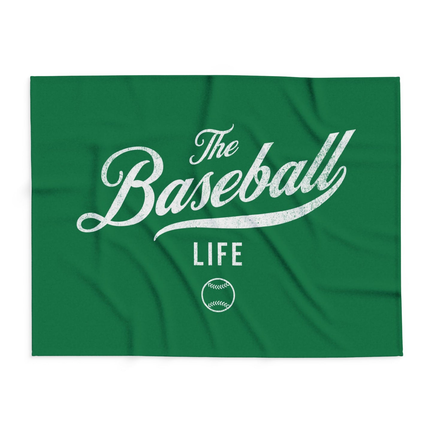 Fleece Blanket_Green w White Print