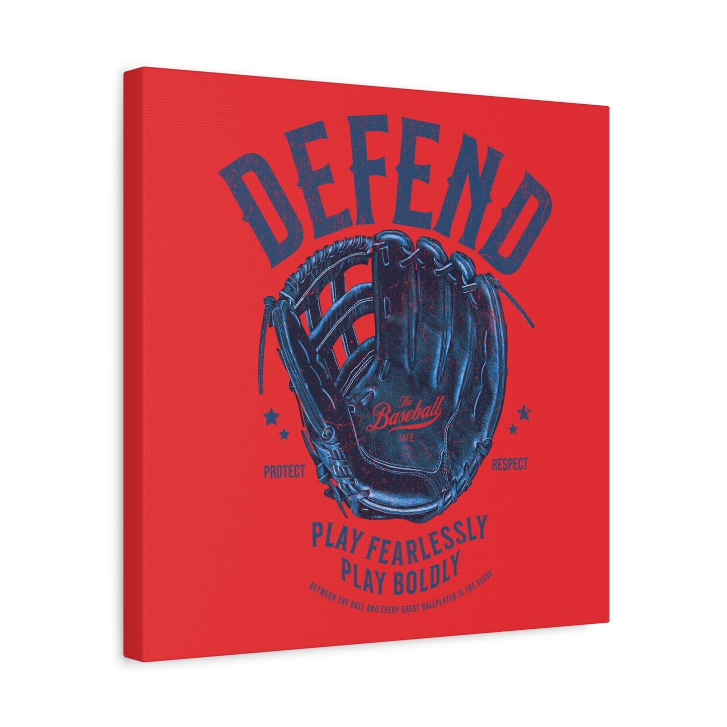 Defend Glove Wall Art Canvas_Red
