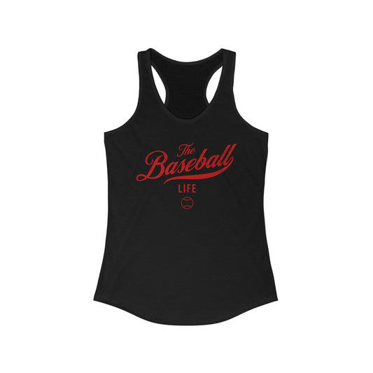 The Baseball Life Classic Script Tank_Red Print