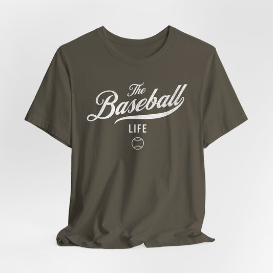 The Baseball Life Classic Script T-Shirt_White Print