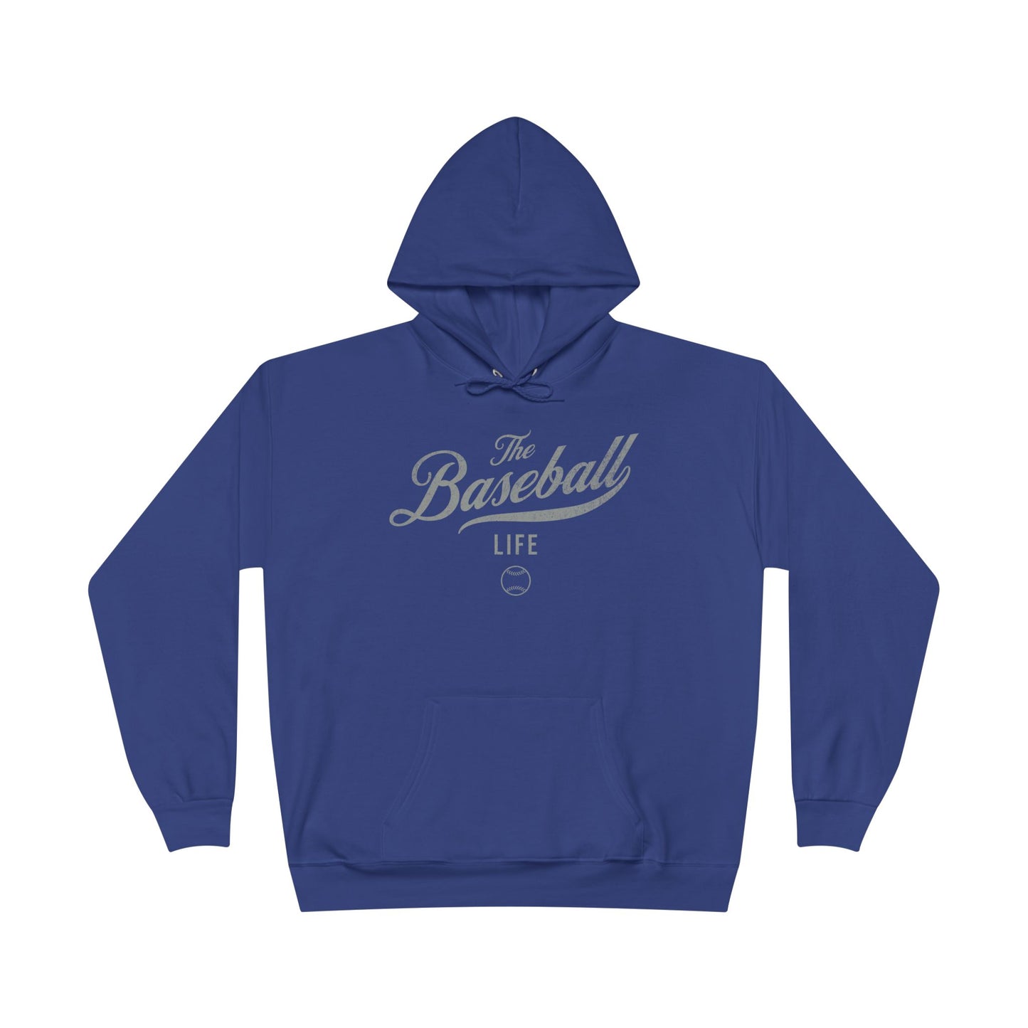 The Baseball Life Hoodie w/Grommets_Silver Gray Print