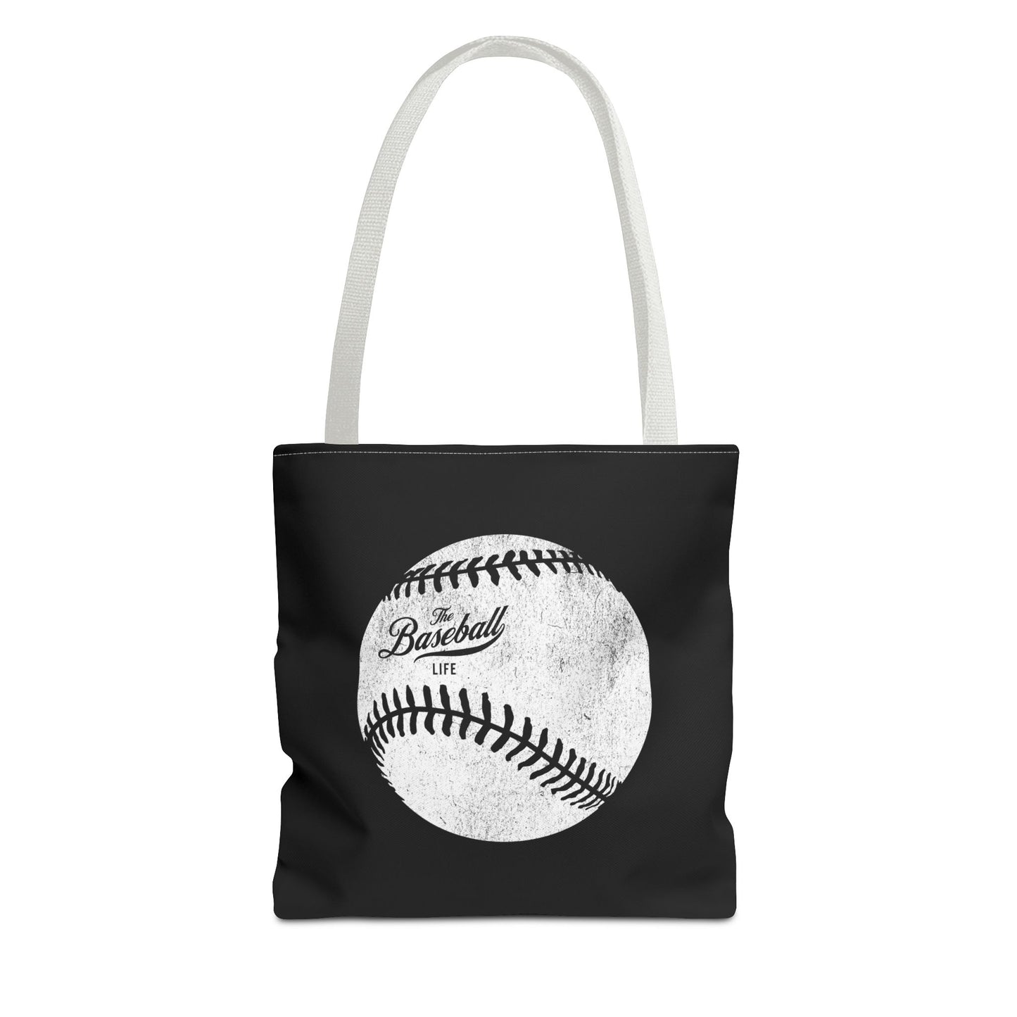 Weathered Baseball Tote Bag_Black