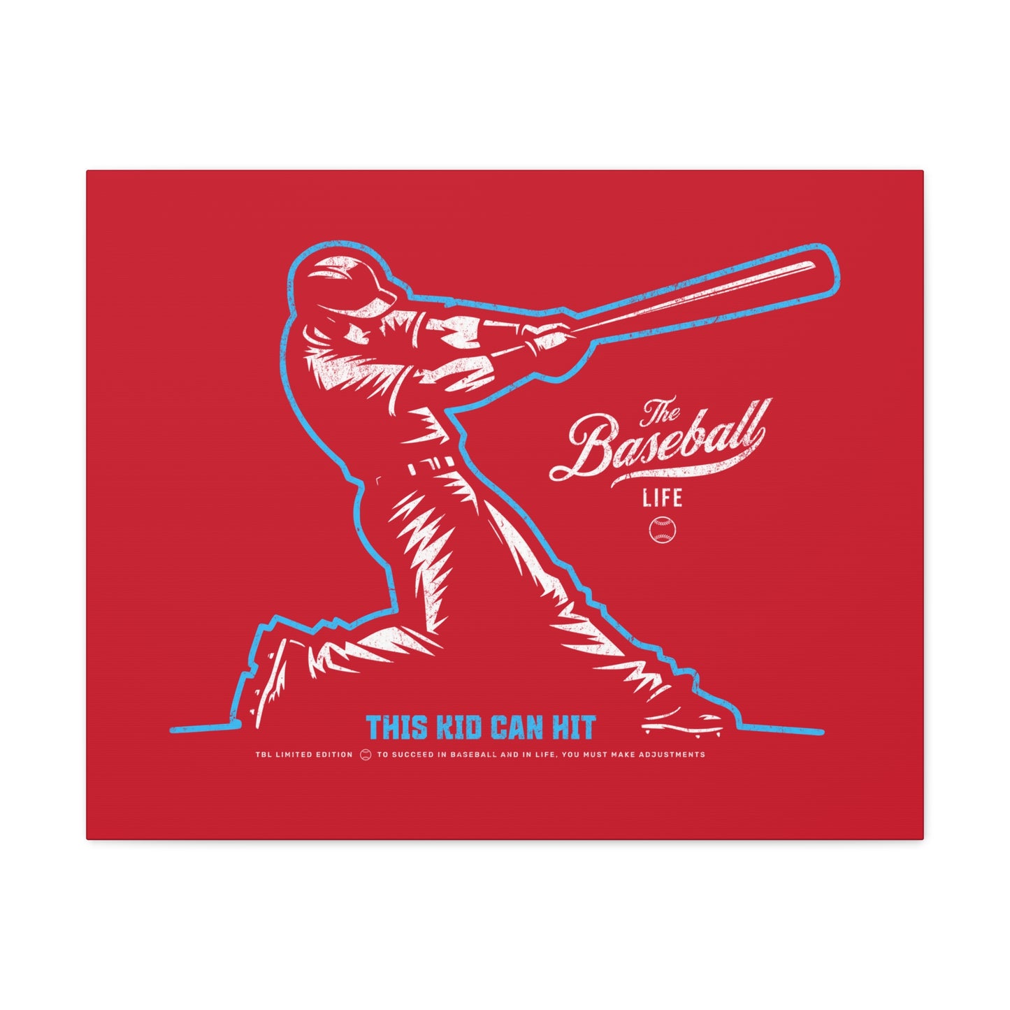 This Kid Can Hit Wall Art Canvas_Red