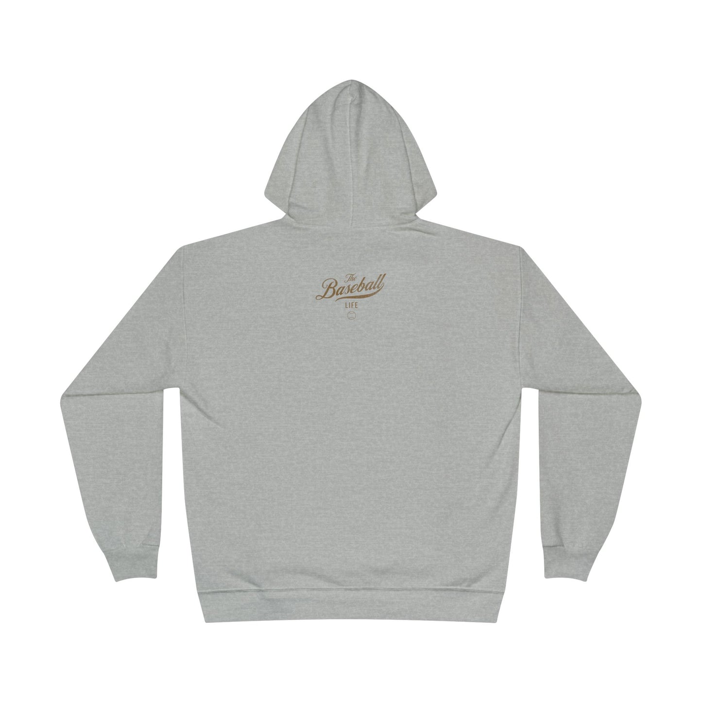 The Baseball Life Hoodie w/Grommets_Old Gold Print