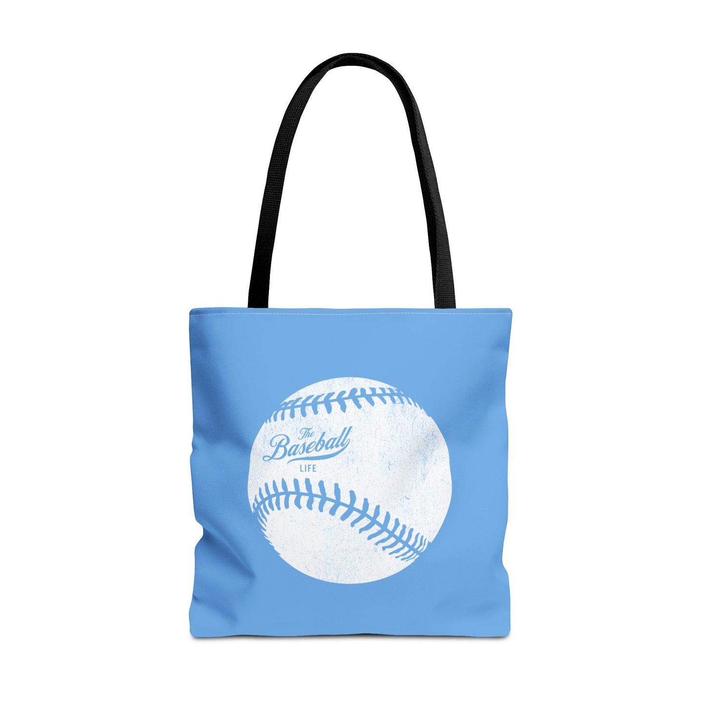 Weathered Baseball Tote Bag_Carolina Blue