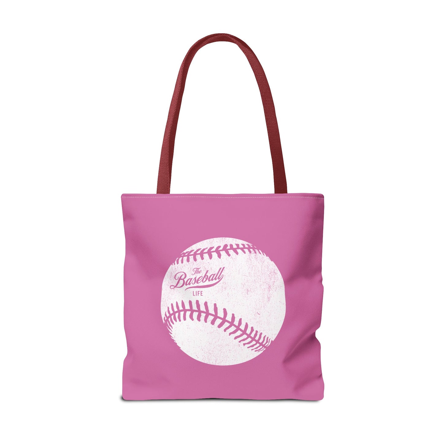 Weathered Baseball Tote Bag_Bubble Gum