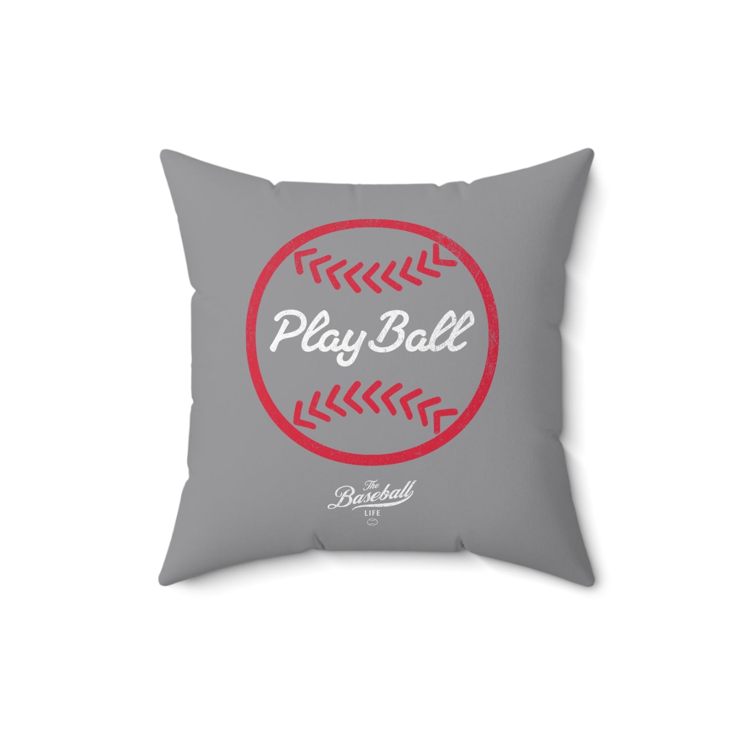 Accent Pillow_Play Ball Graphic Baseball_Gray
