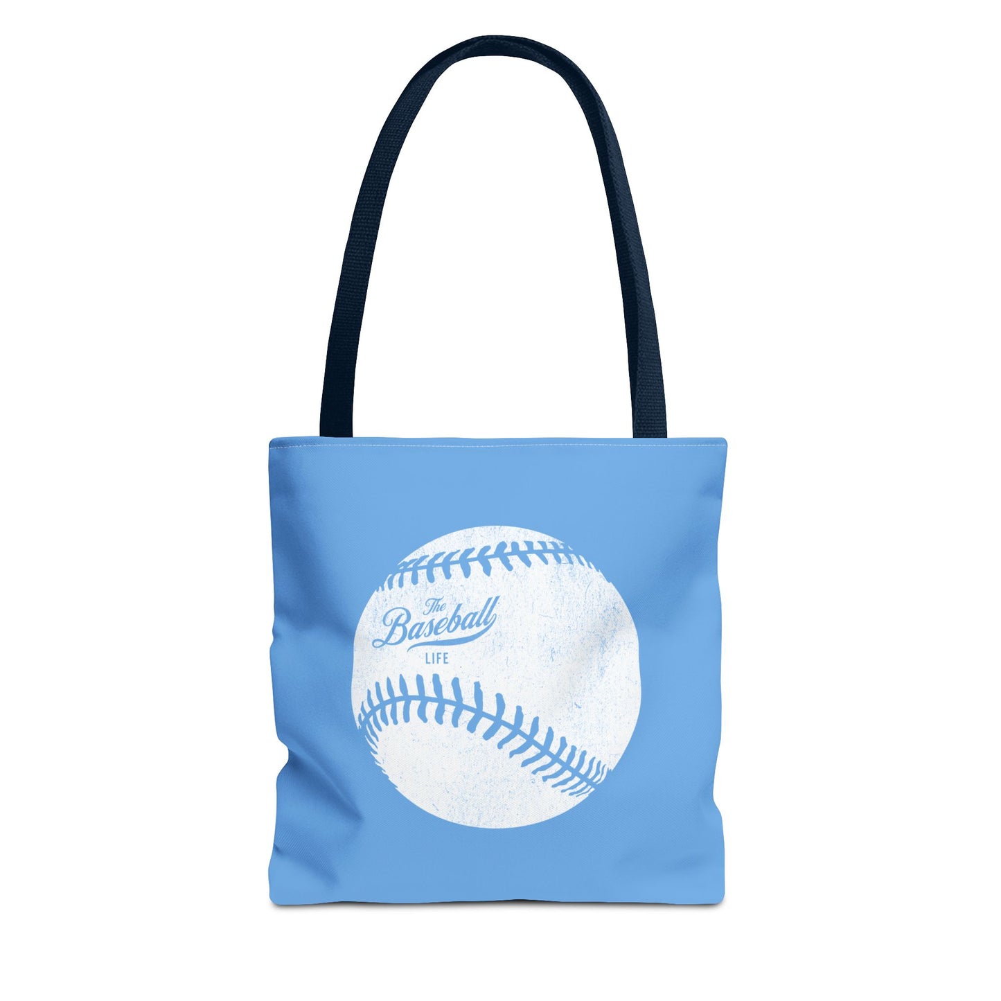 Weathered Baseball Tote Bag_Carolina Blue