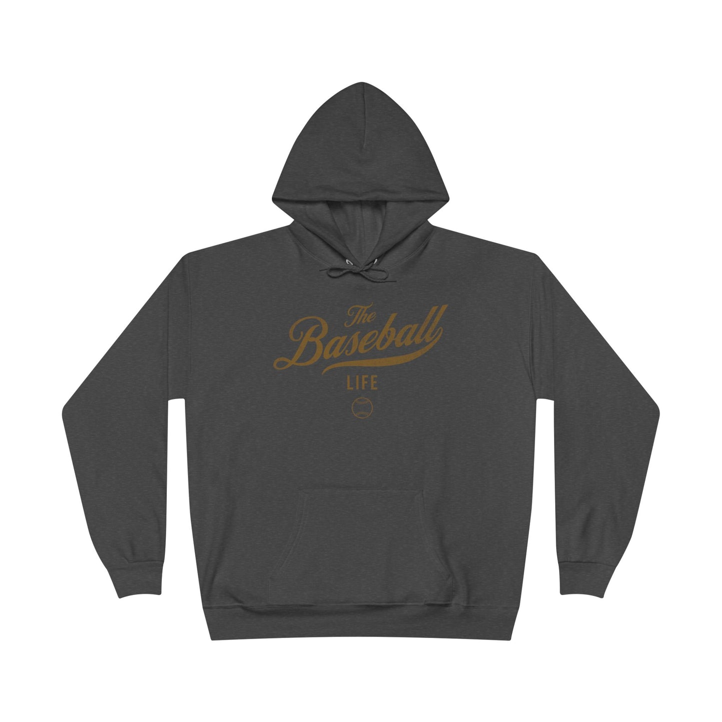 The Baseball Life Hoodie w/Grommets_Old Gold Print