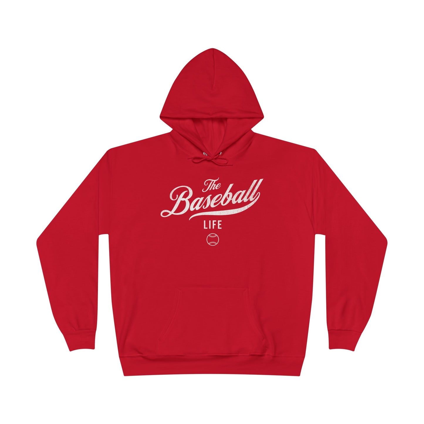 The Baseball Life Hoodie w/Grommets_White Print