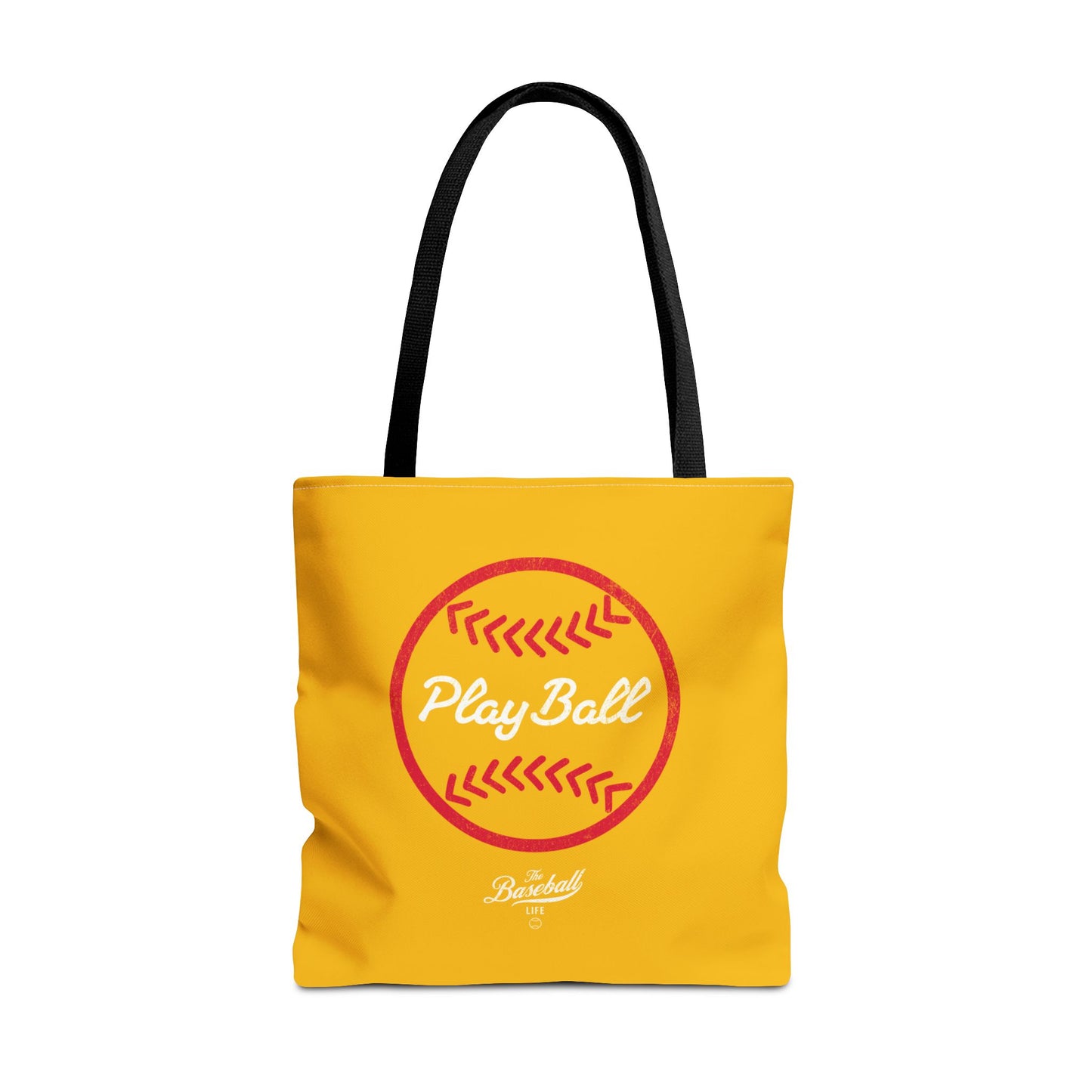 Baseball Icon Play Ball Tote Bag_Yellow Gold