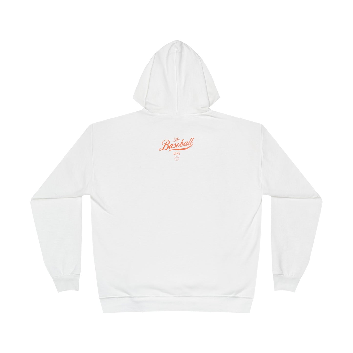 The Baseball Life Hoodie w/Grommets_Orange Print