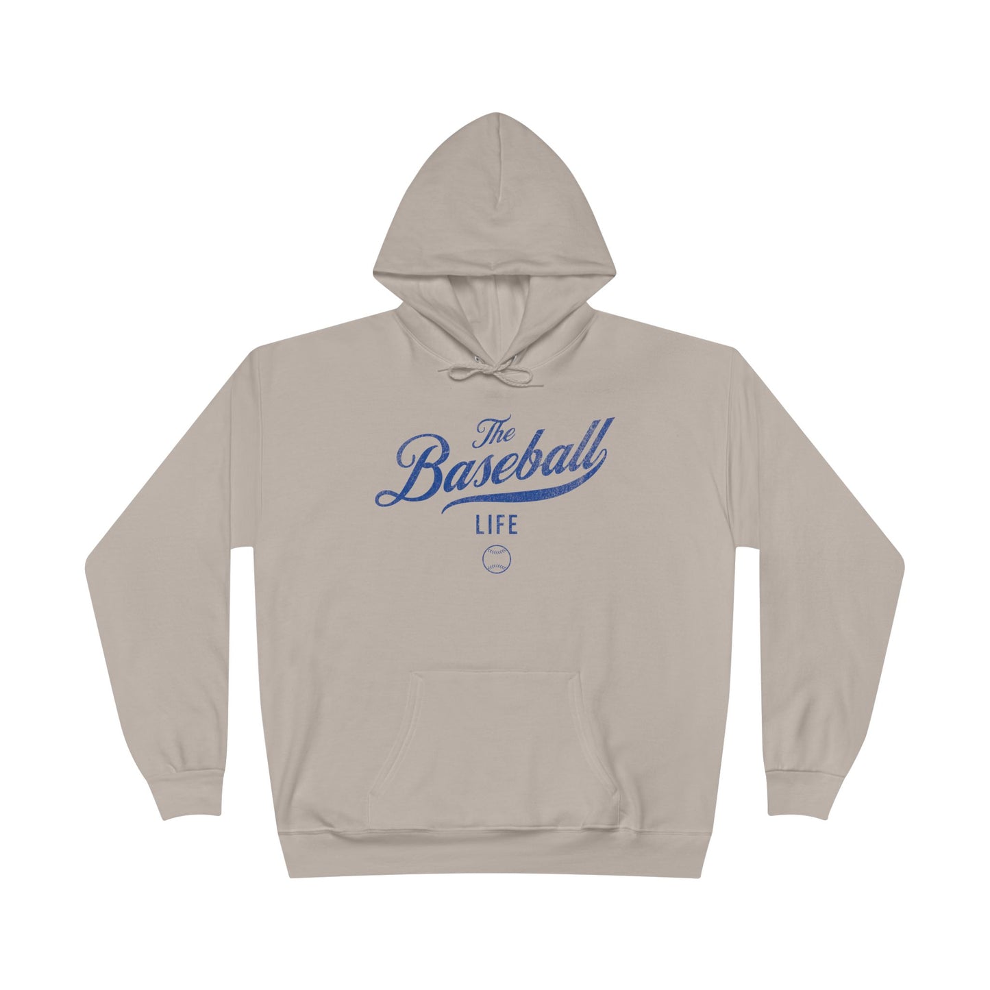 The Baseball Life Hoodie w/Grommets_Royal Blue Print