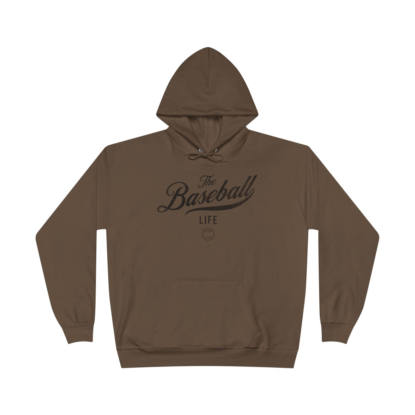 The Baseball Life Hoodie w/Grommets_Black Print