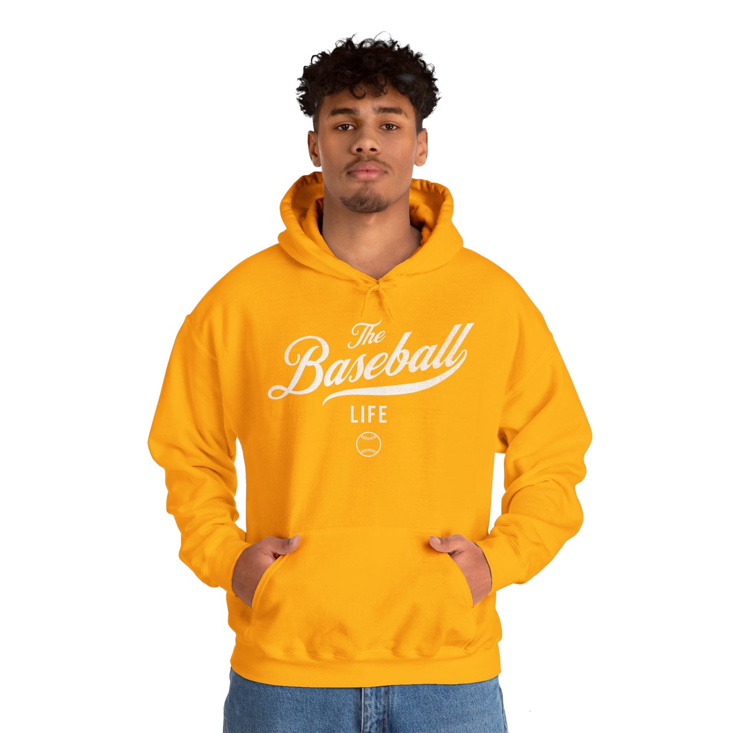 The Baseball Life Hoodie_White Print