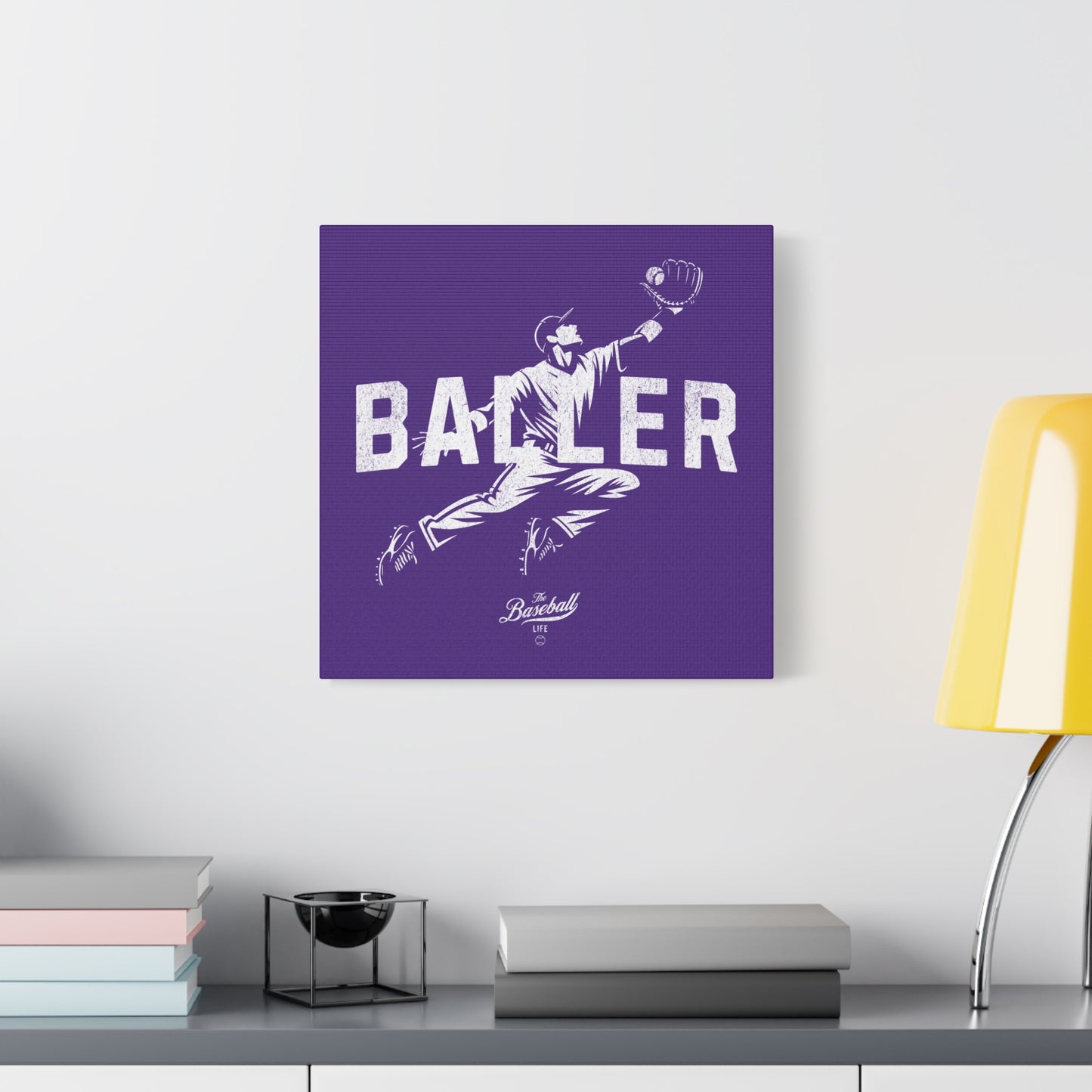 Baller Wall Art Canvas_Purple