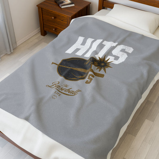 Velveteen Plush Blanket_Hits Bombs_Light Gray