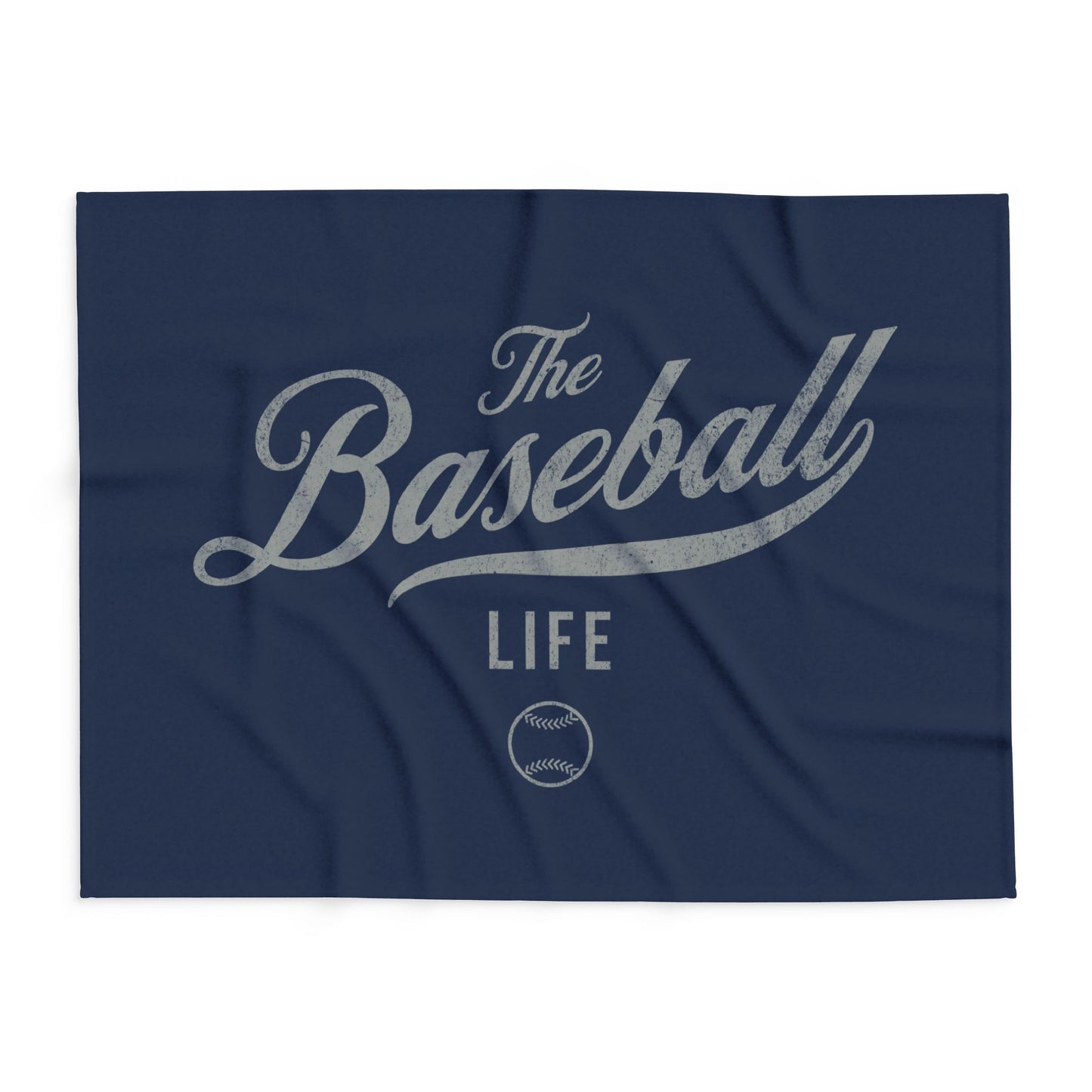 Fleece Blanket_Navy w Silver Gray Print