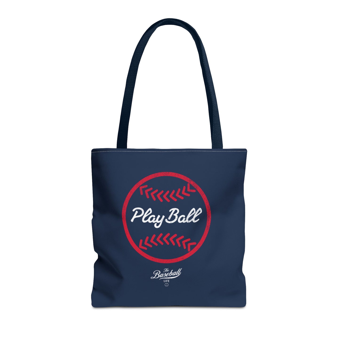 Baseball Icon Play Ball Tote Bag_Navy
