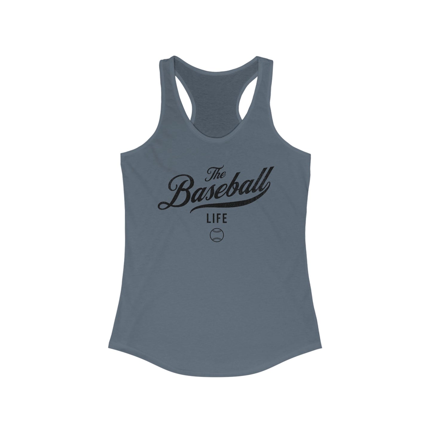 The Baseball Life Classic Script Tank_Black Print