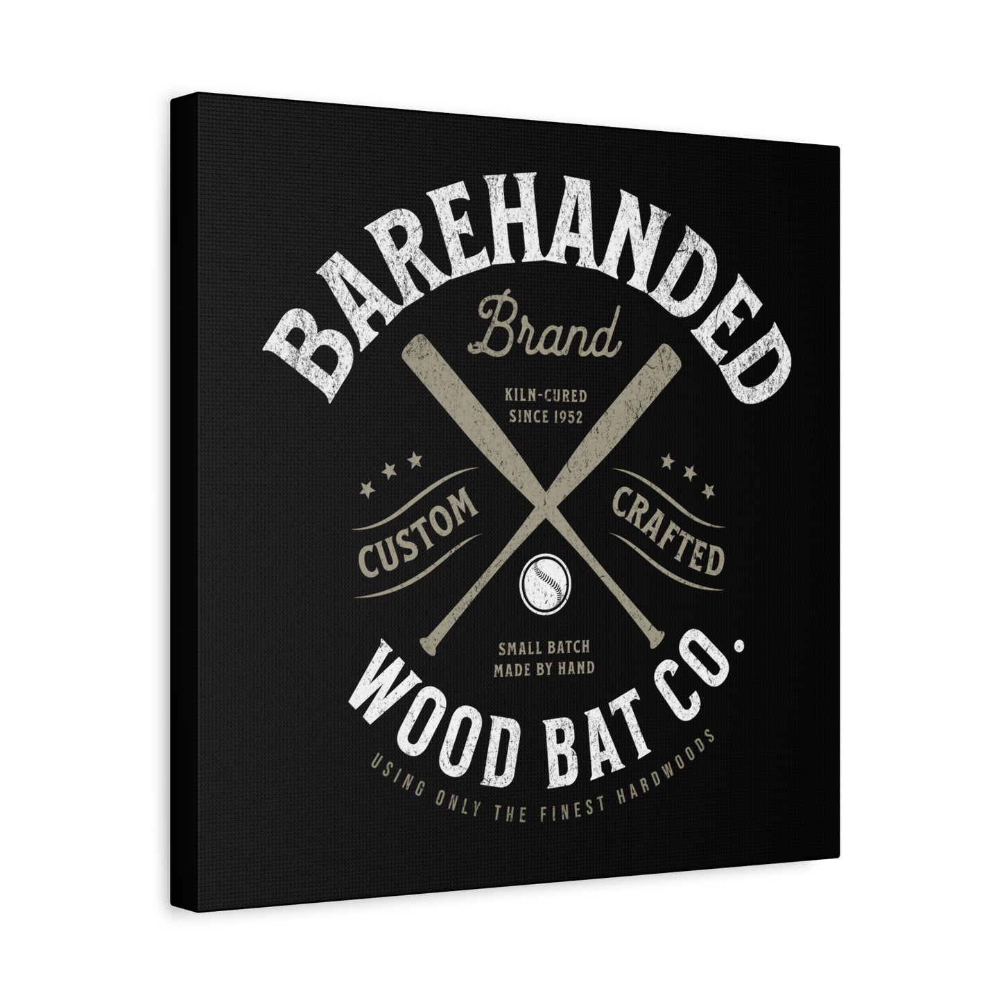 Barehanded Wood Bat Co. Wall Art Canvas_Black