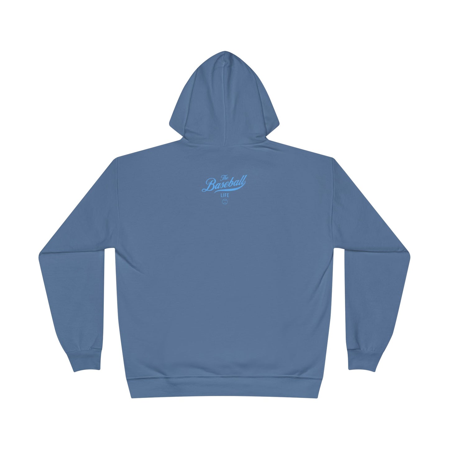 The Baseball Life Hoodie w/Grommets_Carolina Blue Print