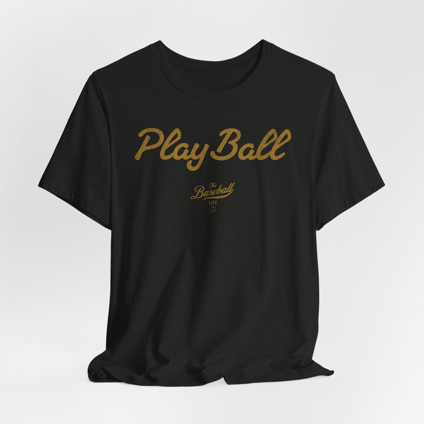 Play Ball_Old Gold Print T-Shirt