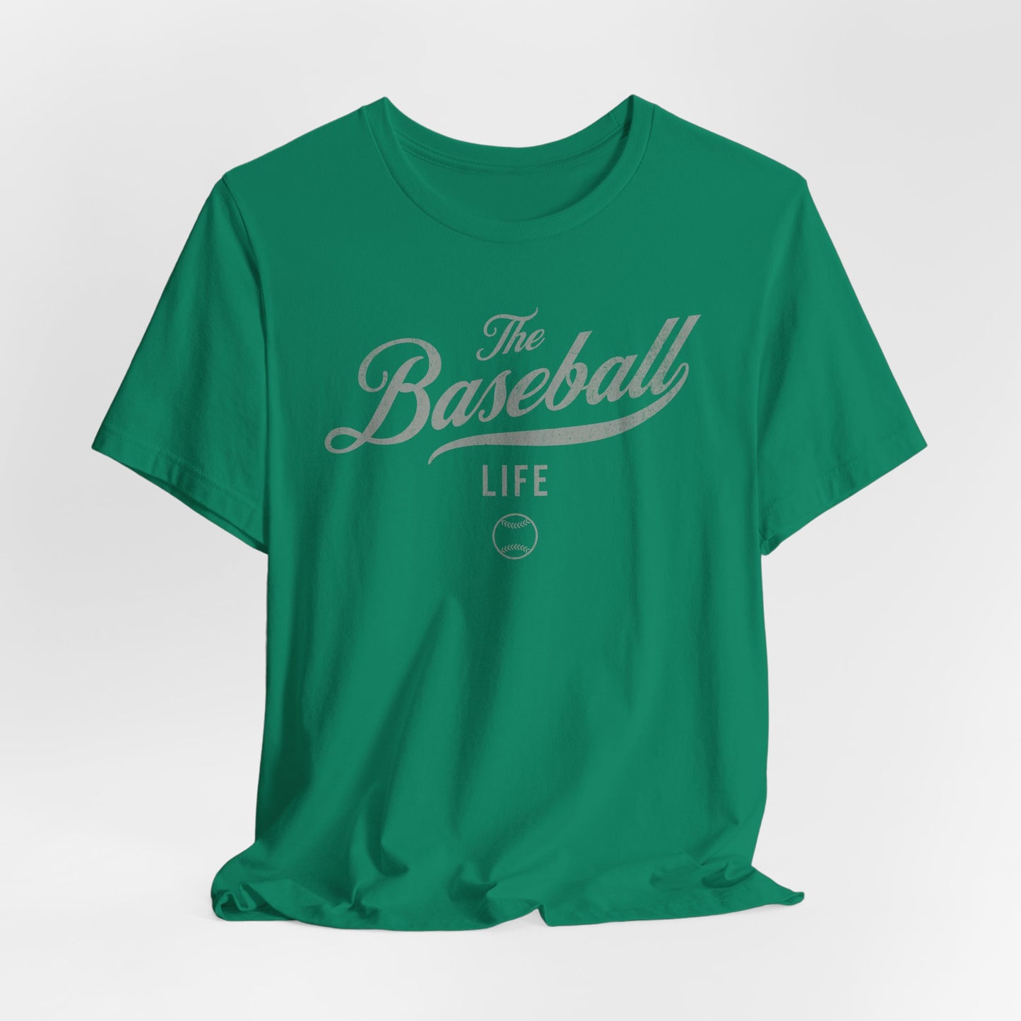 The Baseball Life Classic Script T-Shirt_Silver Gray Print