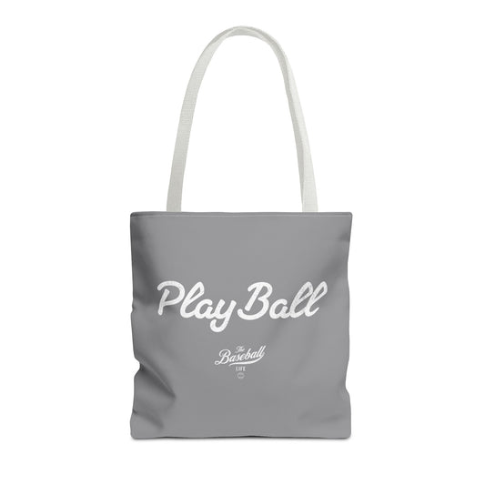Play Ball Tote Bag_Gray with White Print