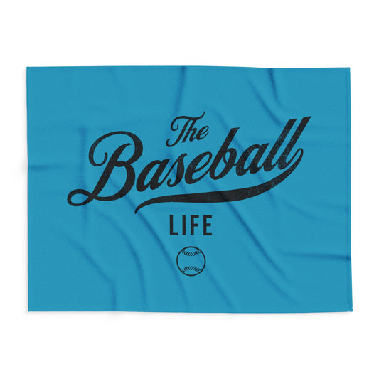 Fleece Blanket_Turquoise w Black Print