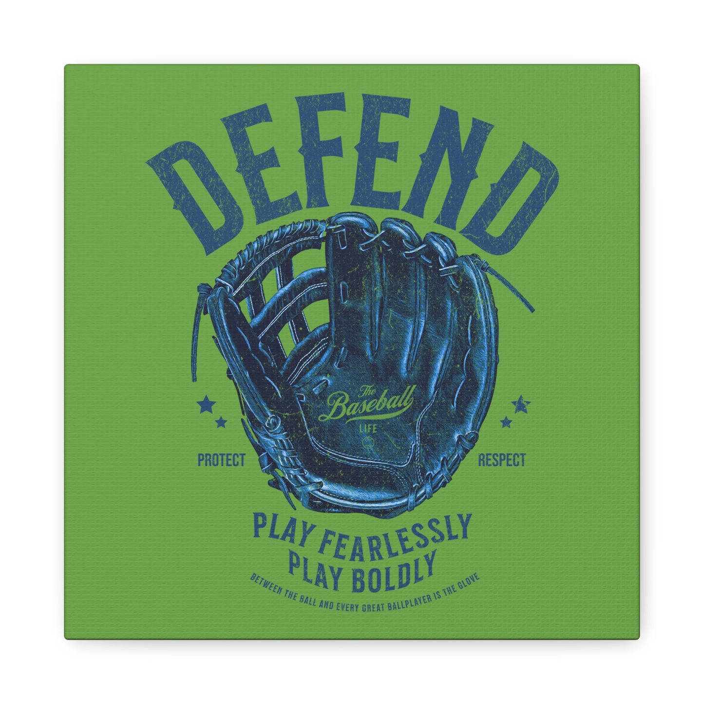 Defend Glove Wall Art Canvas_Grass Green