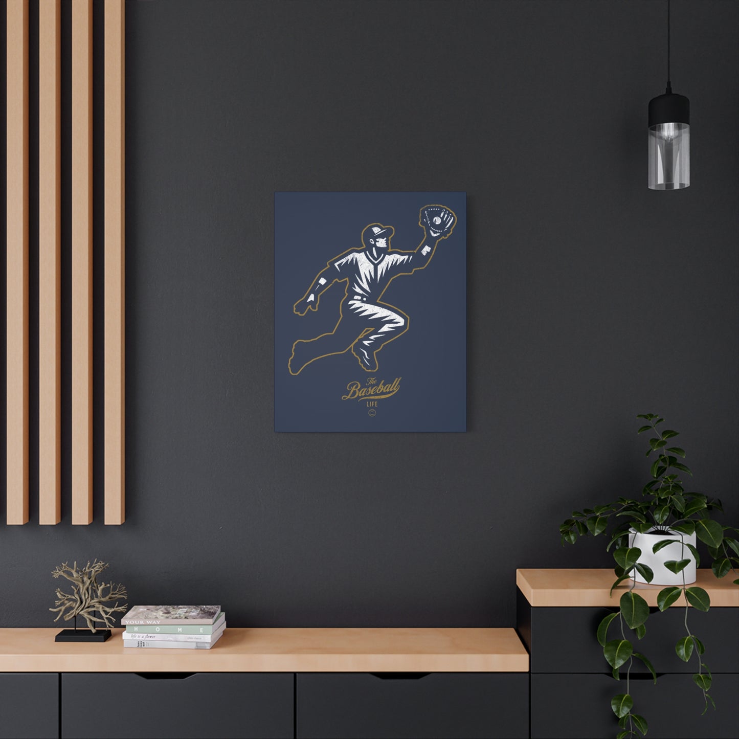 Player Icon Wall Art Canvas_Navy