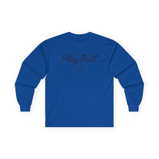 Play Ball_Navy Print Long-Sleeve T-Shirt