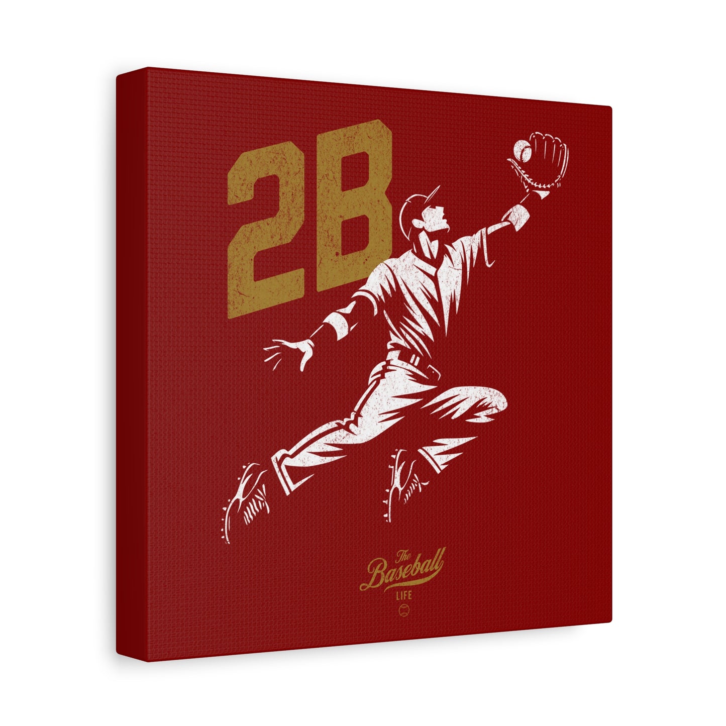 2B Second Base Wall Art Canvas_Cardinal Red