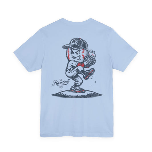 Mr. Baseball Mascot Pitching LEFTY T-Shirt