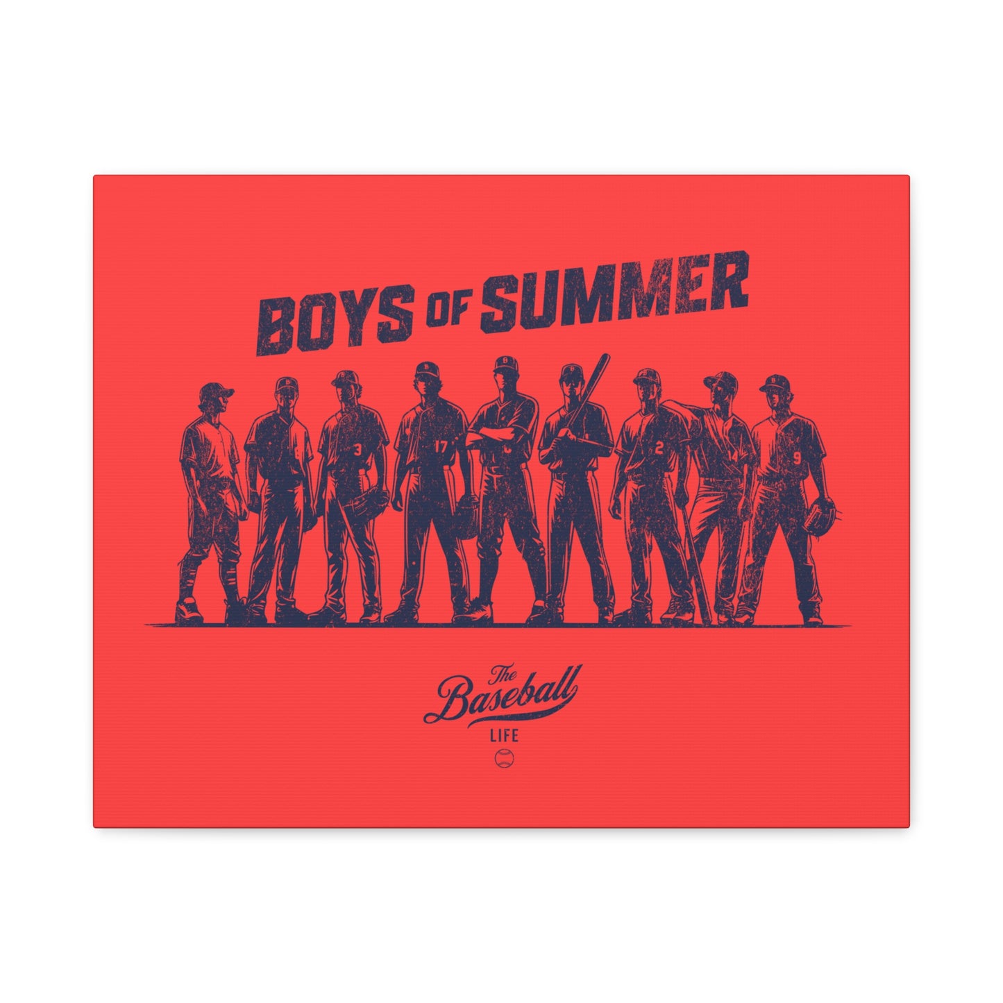 Boys of Summer Wall Art Canvas_Coral Red