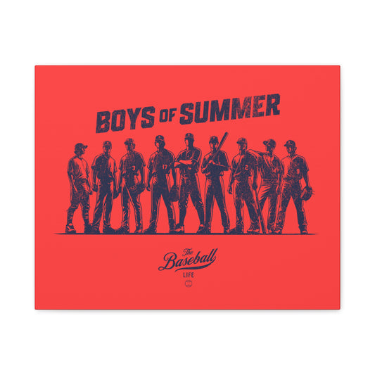 Boys of Summer Wall Art Canvas_Coral Red