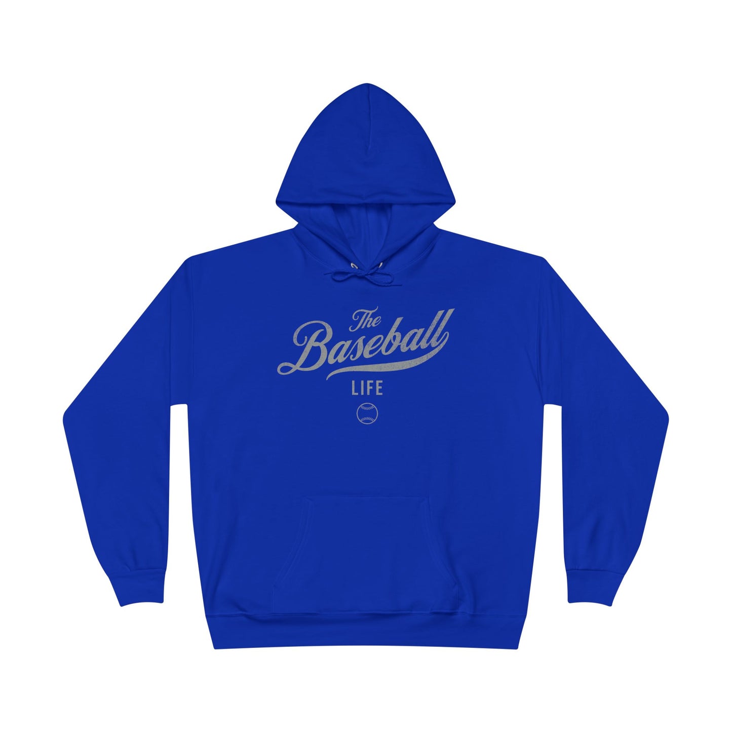 The Baseball Life Hoodie w/Grommets_Silver Gray Print