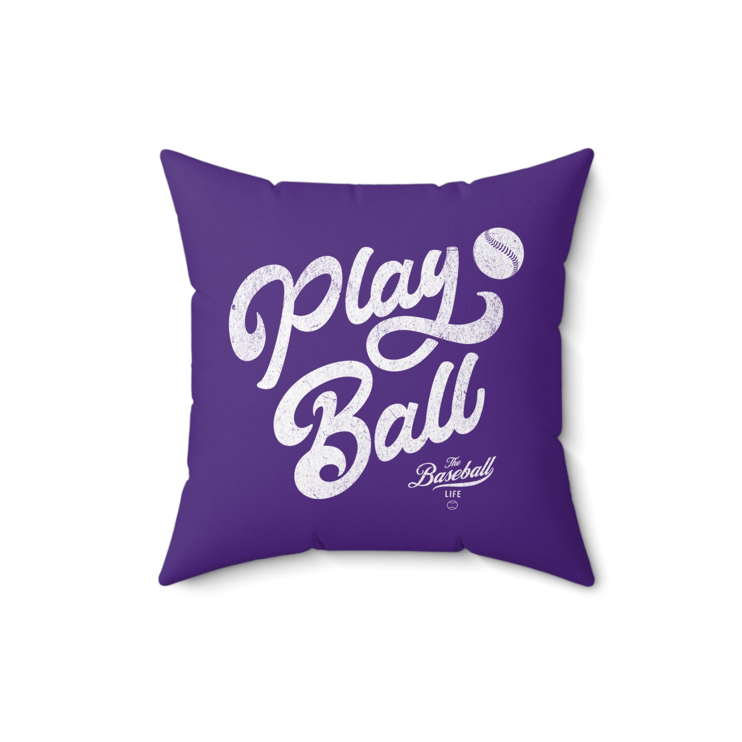 Accent Pillow_Play Ball Script_Purple