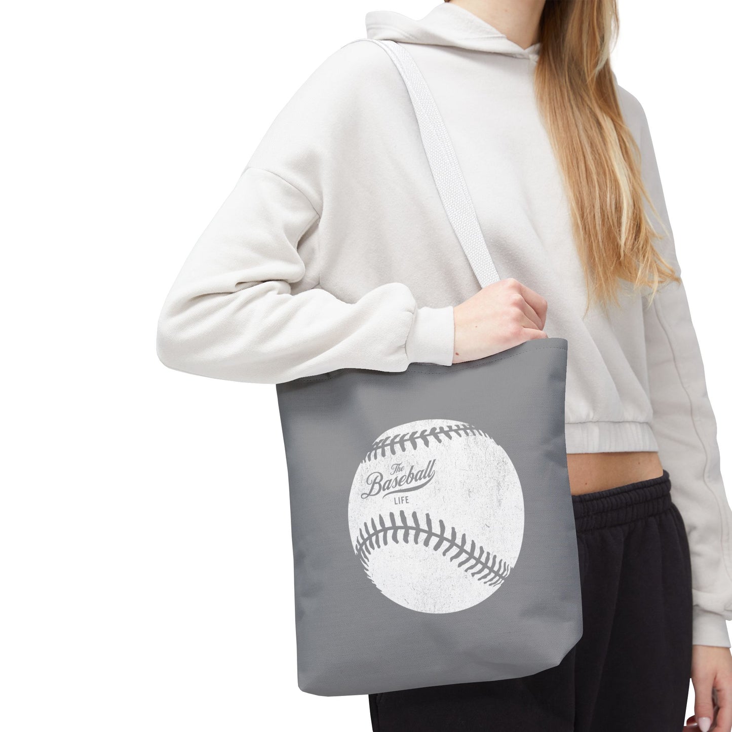 Weathered Baseball Tote Bag_Medium Gray