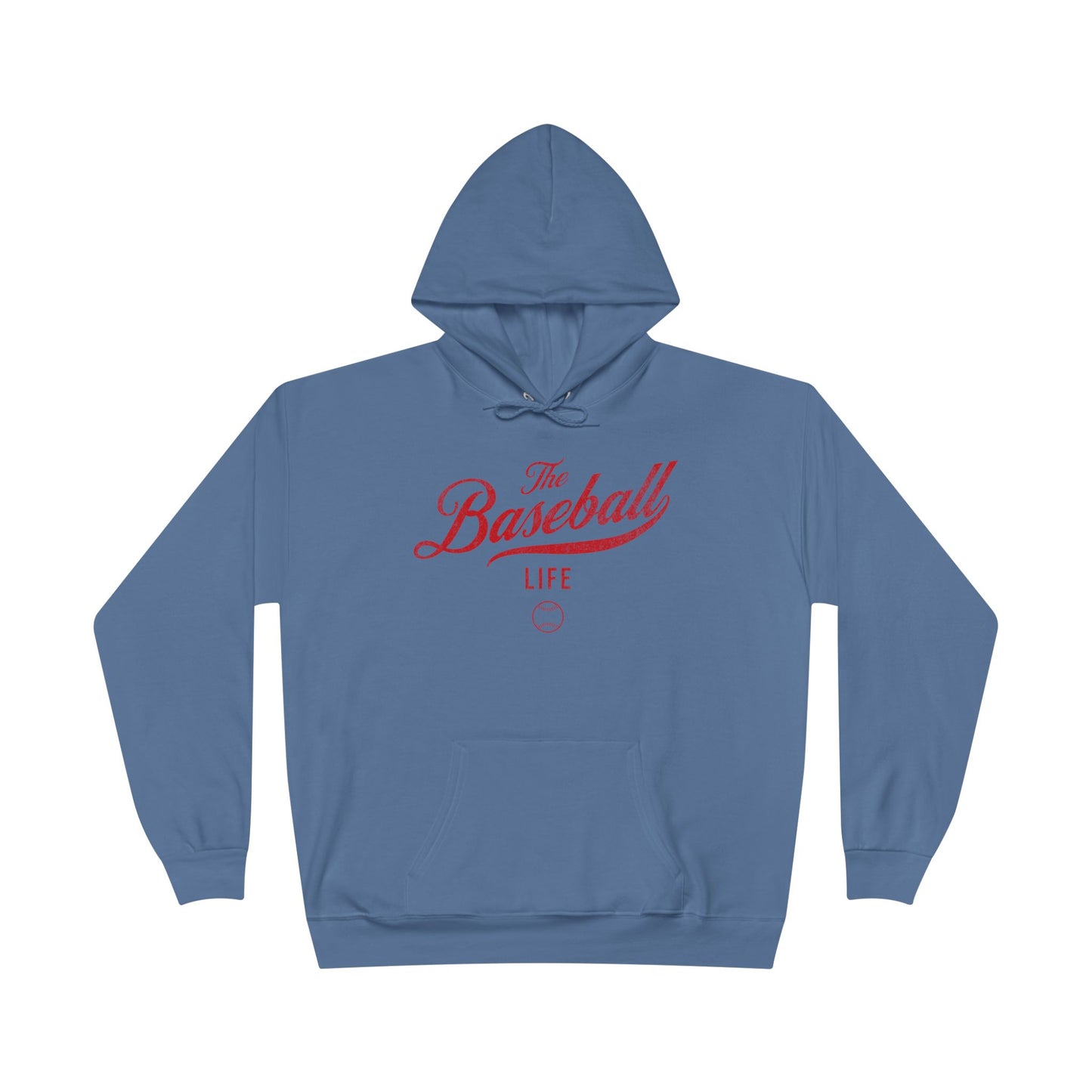 The Baseball Life Hoodie w/Grommets_Red Print