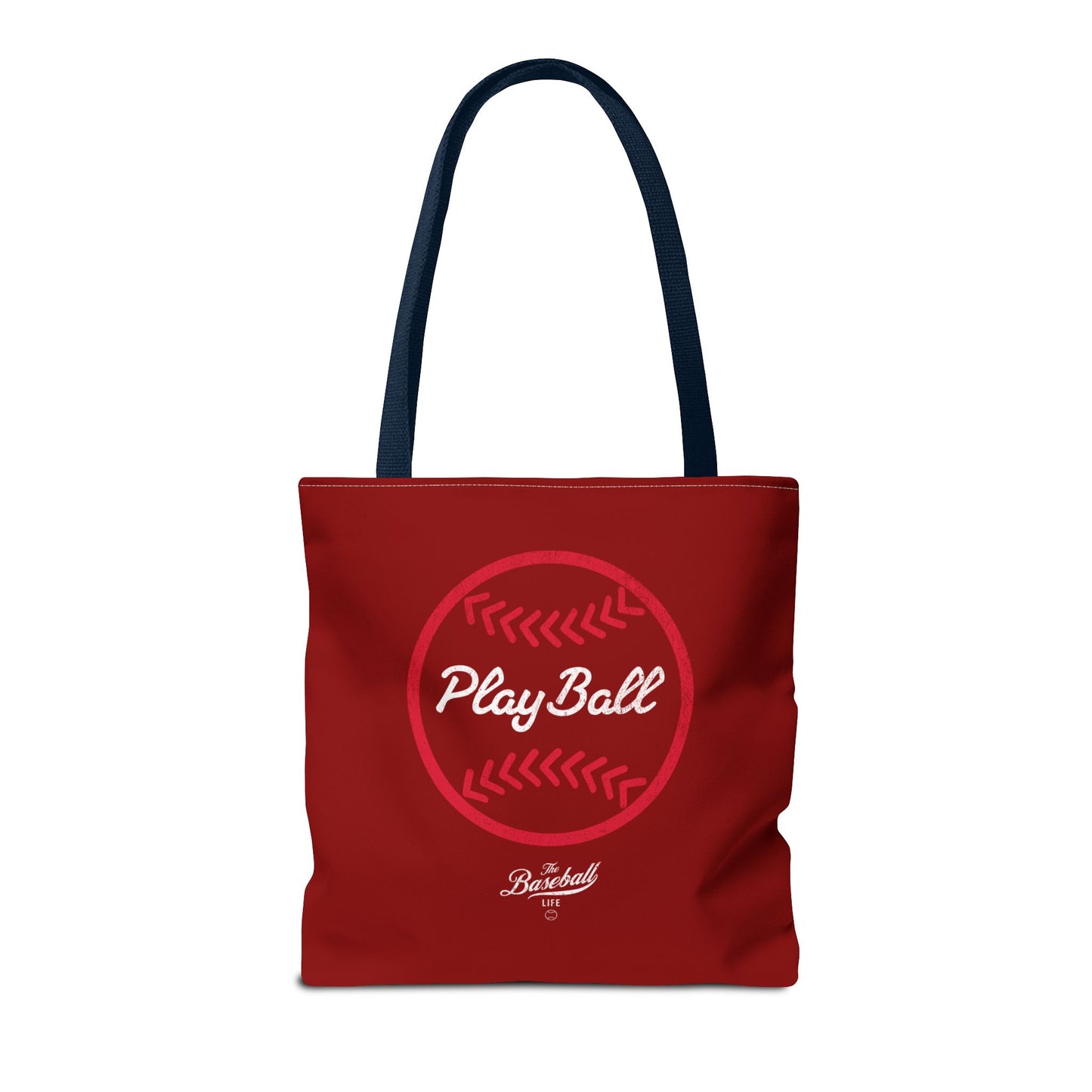 Baseball Icon Play Ball Tote Bag_Maroon