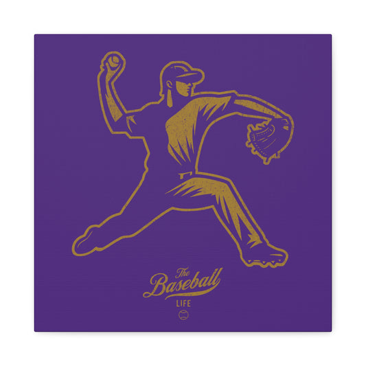 Pitcher Icon Wall Art Canvas_Purple