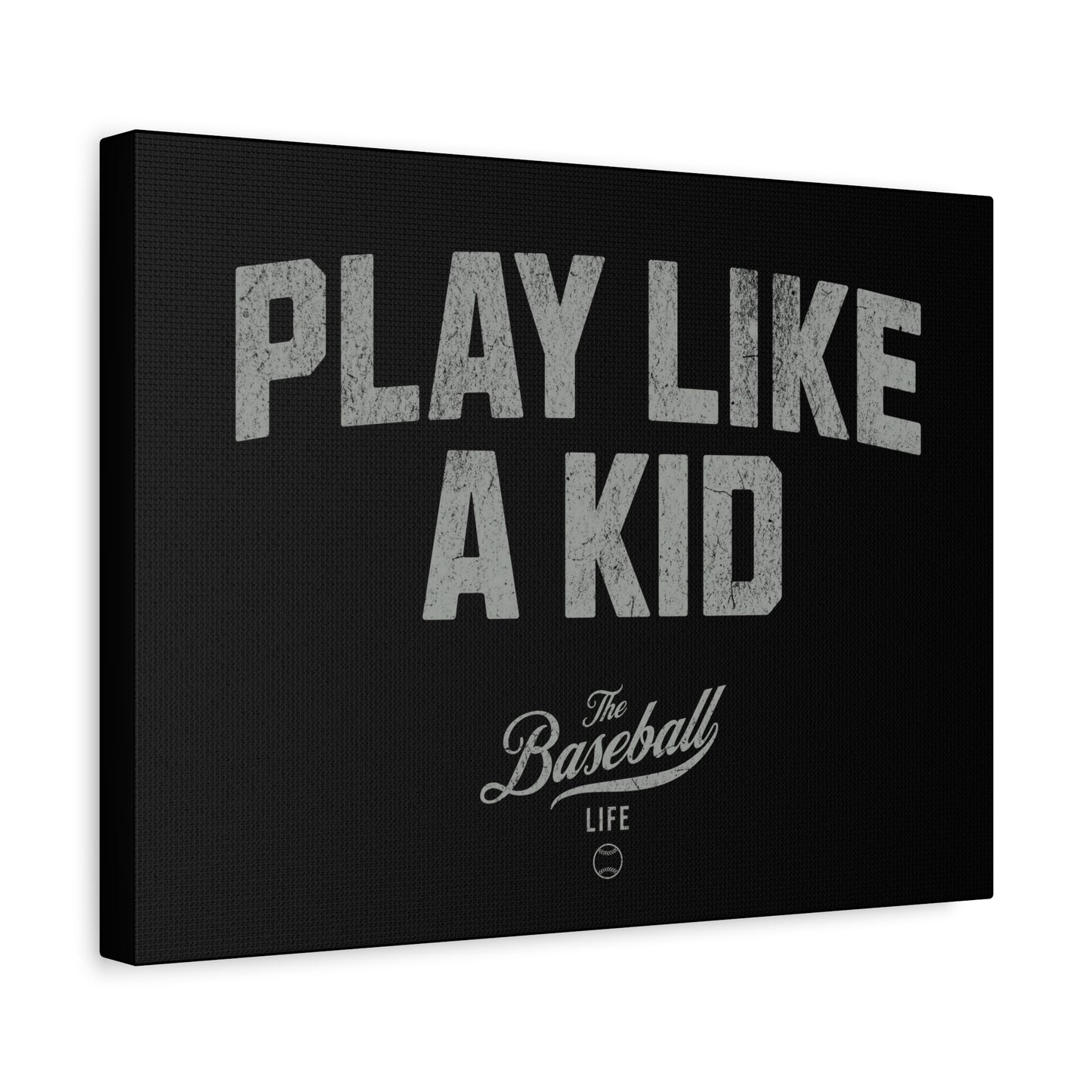 Play Like A Kid Wall Art Canvas_Black