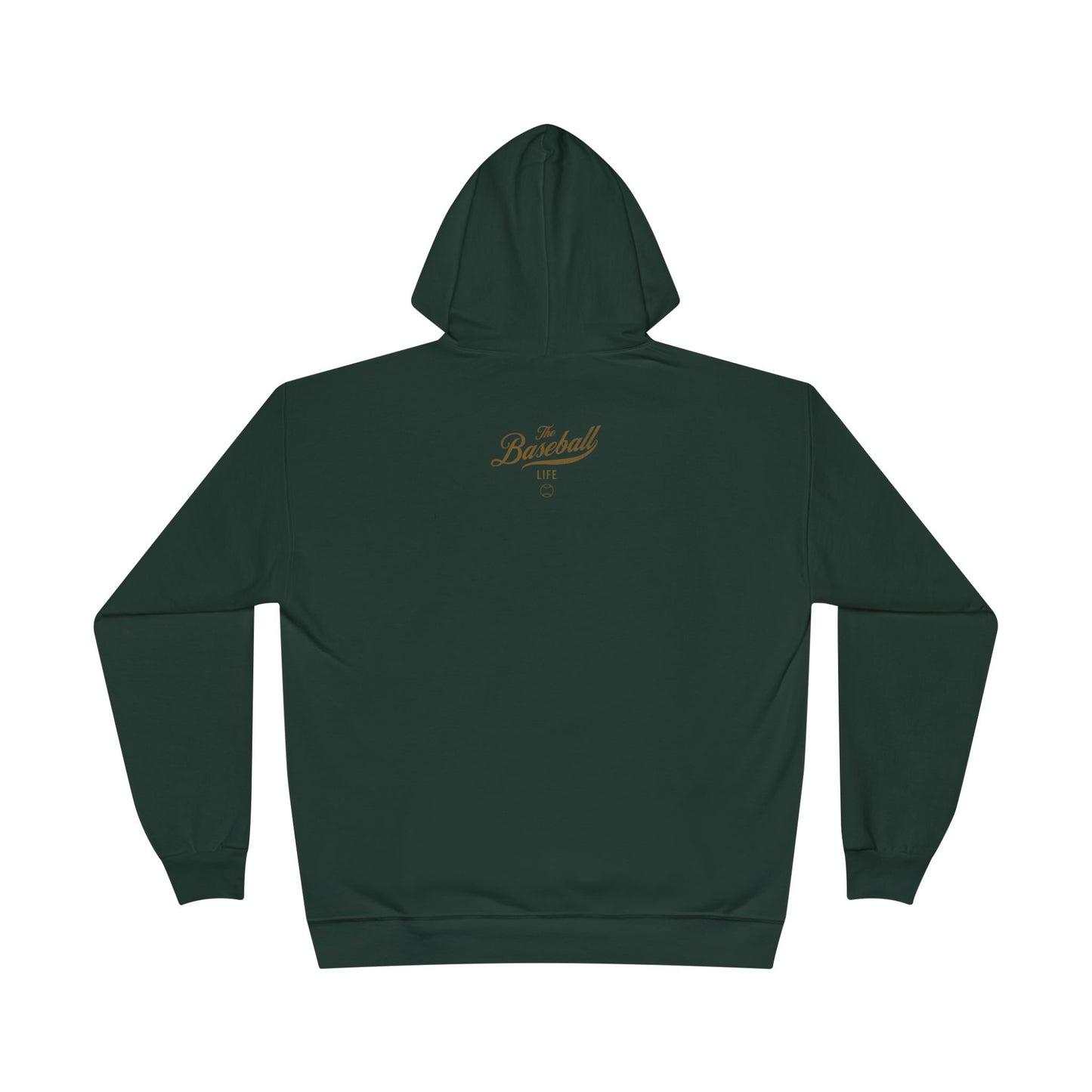 The Baseball Life Hoodie w/Grommets_Old Gold Print