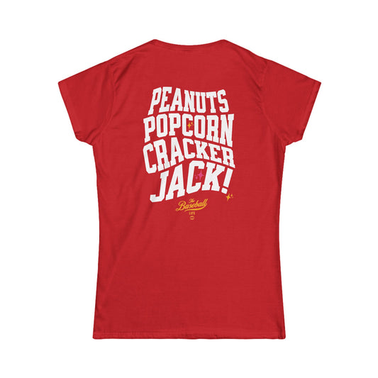 Peanuts Popcorn Crackerjack Women's Baseball T-Shirt