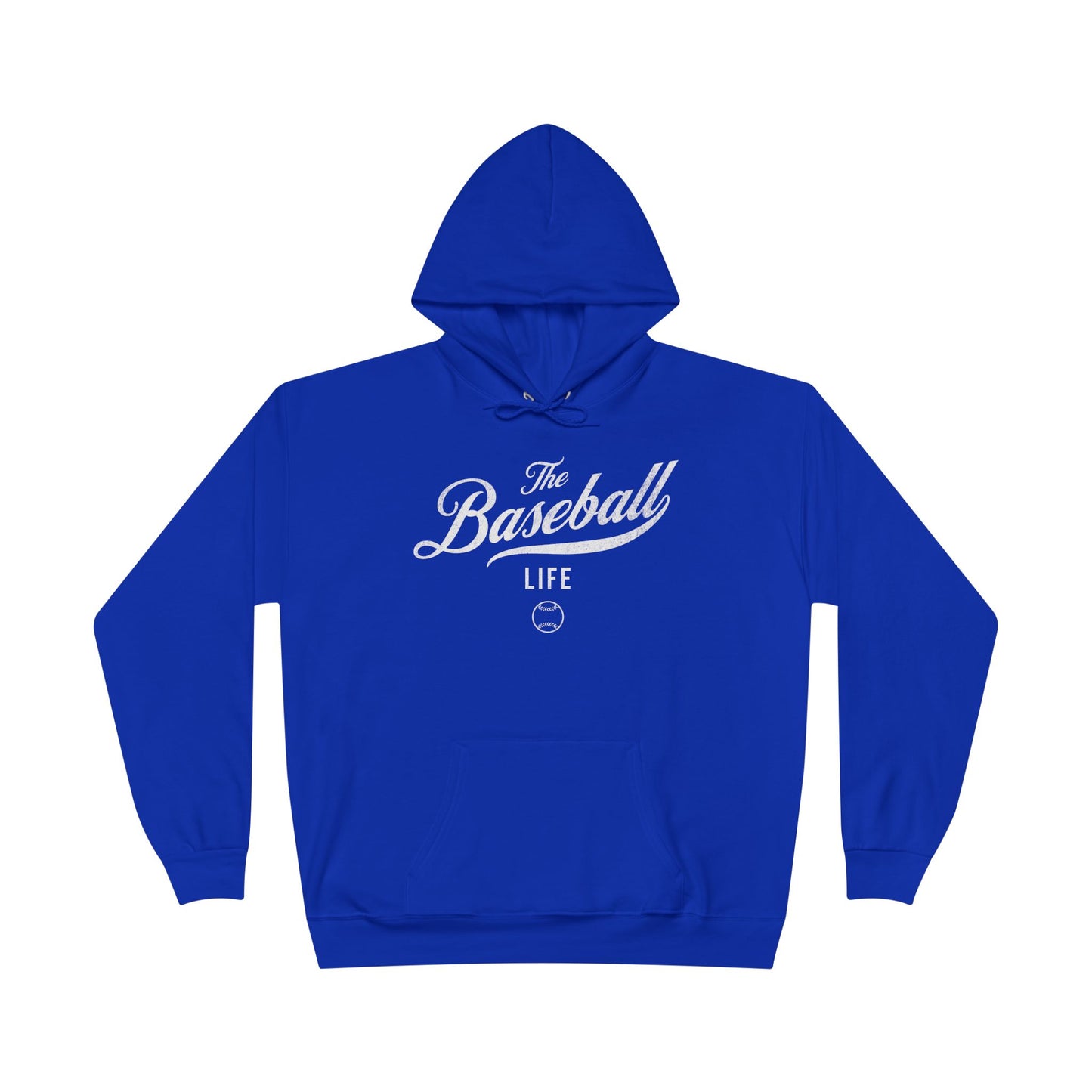The Baseball Life Hoodie w/Grommets_White Print