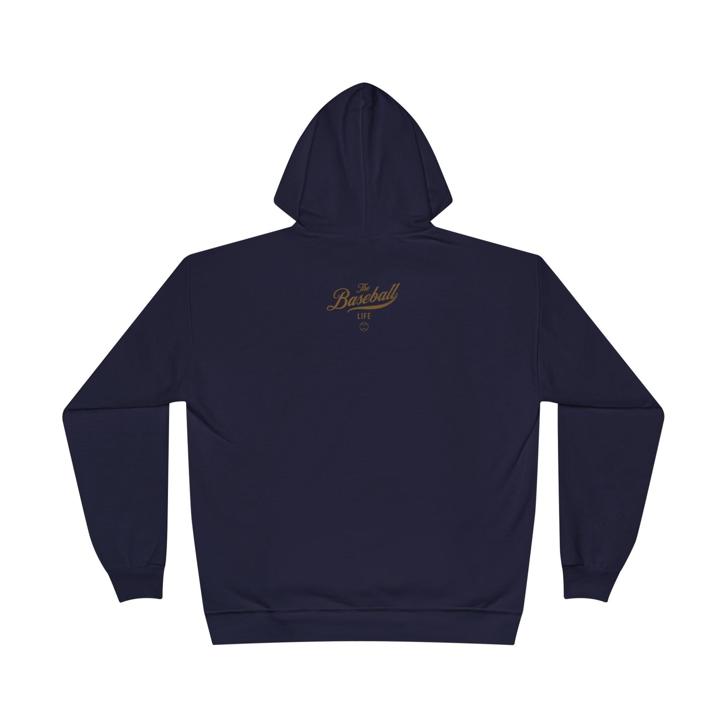 The Baseball Life Hoodie w/Grommets_Old Gold Print