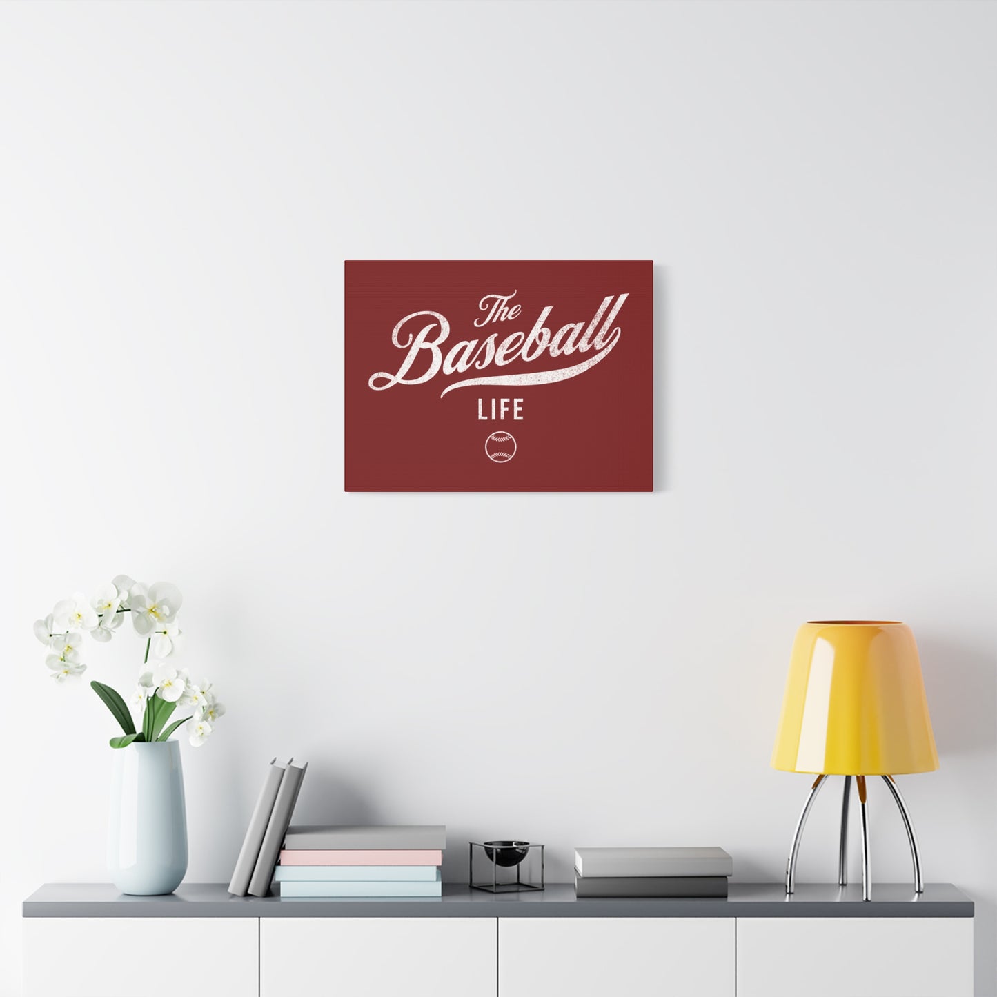 Wall Art Canvas_Maroon w White