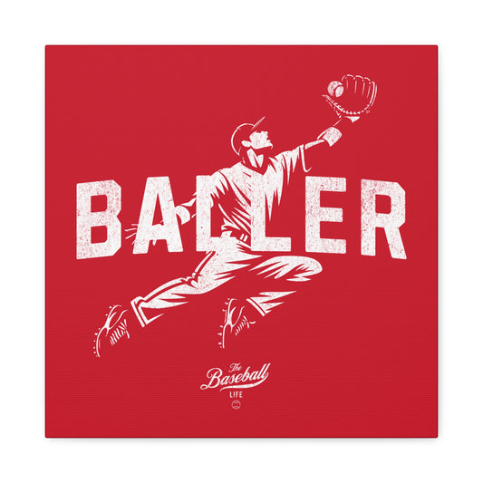 Baller Wall Art Canvas_Red